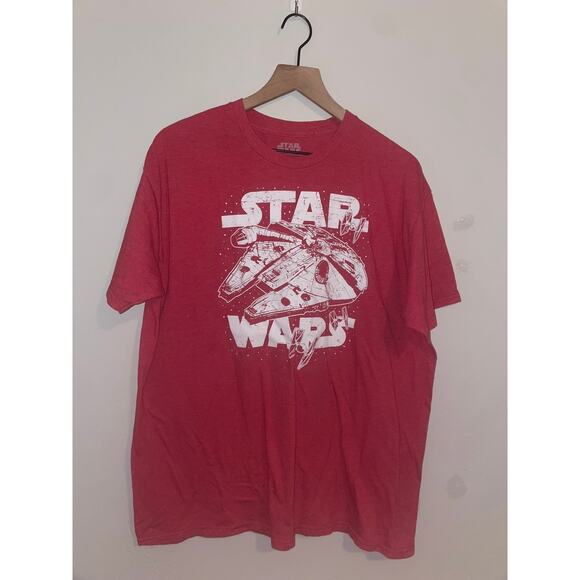 Star Wars Other - Star Wars Movie Promo Red Graphic Retro Shirt Tee 2XL XXL